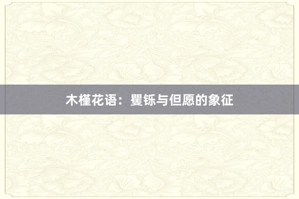 木槿花语：矍铄与但愿的象征